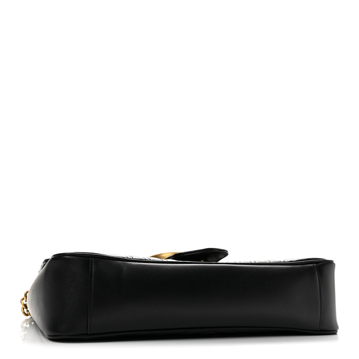 Calfskin Matelasse Medium GG Marmont Shoulder Bag Black