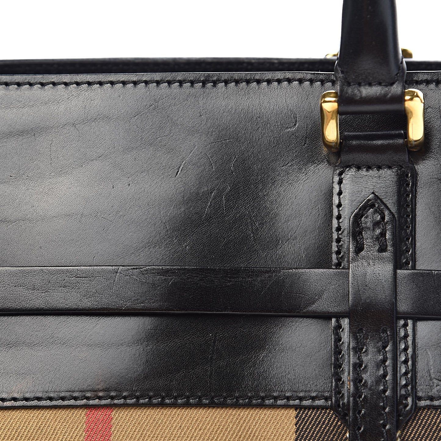 House Check Bridle Calfskin Kent Bag Black