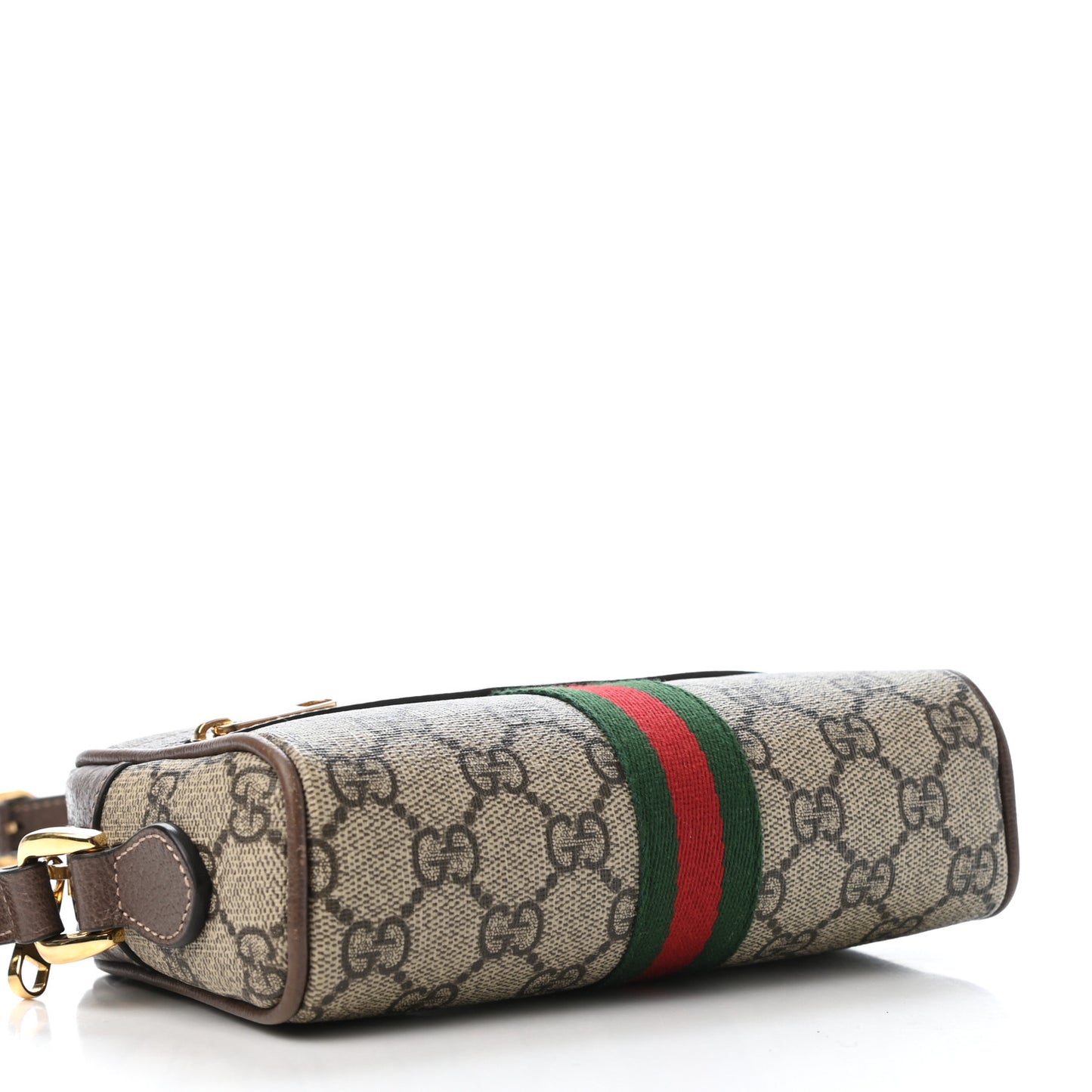 GG Supreme Monogram Web Mini Ophidia Shoulder Bag Brown