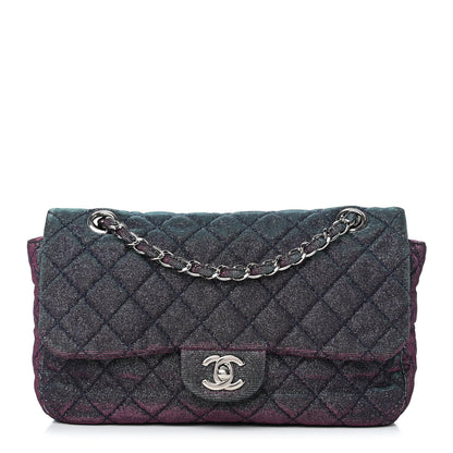 Chanel Iridescent Glitter Fabric Jumbo Single Flap Multicolor 1 of 4