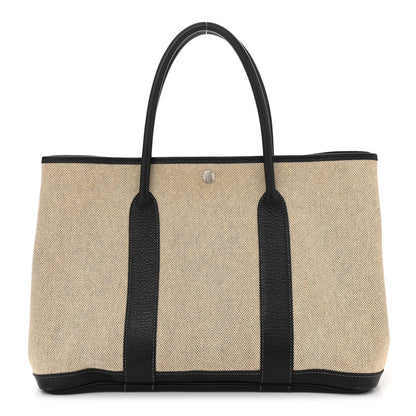 Hermes Toile Negonda Garden Party 36 MM Tote Black Ecru 1 of 10
