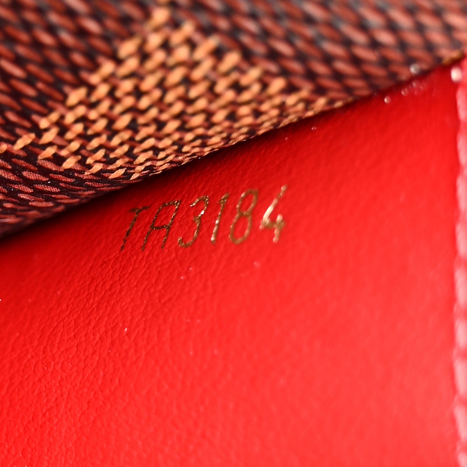 Louis Vuitton Damier Ebene Emilie Wallet Red 7 of 7