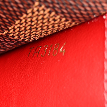 Louis Vuitton Damier Ebene Emilie Wallet Red 7 of 7