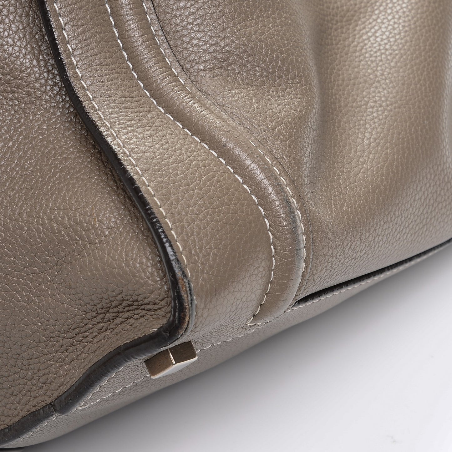 Drummed Calfskin Mini Luggage Souris