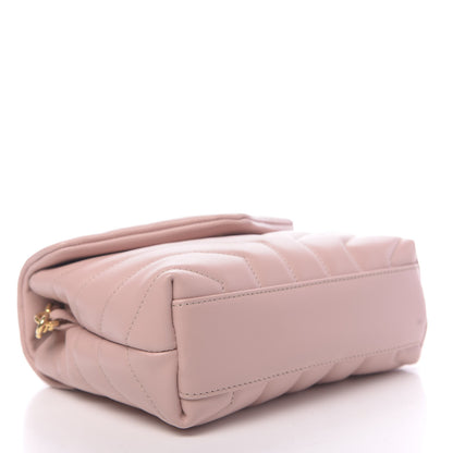 Saint Laurent Calfskin Y Quilted Monogram Toy Loulou Crossbody Bag Tender Pink 4 of 9