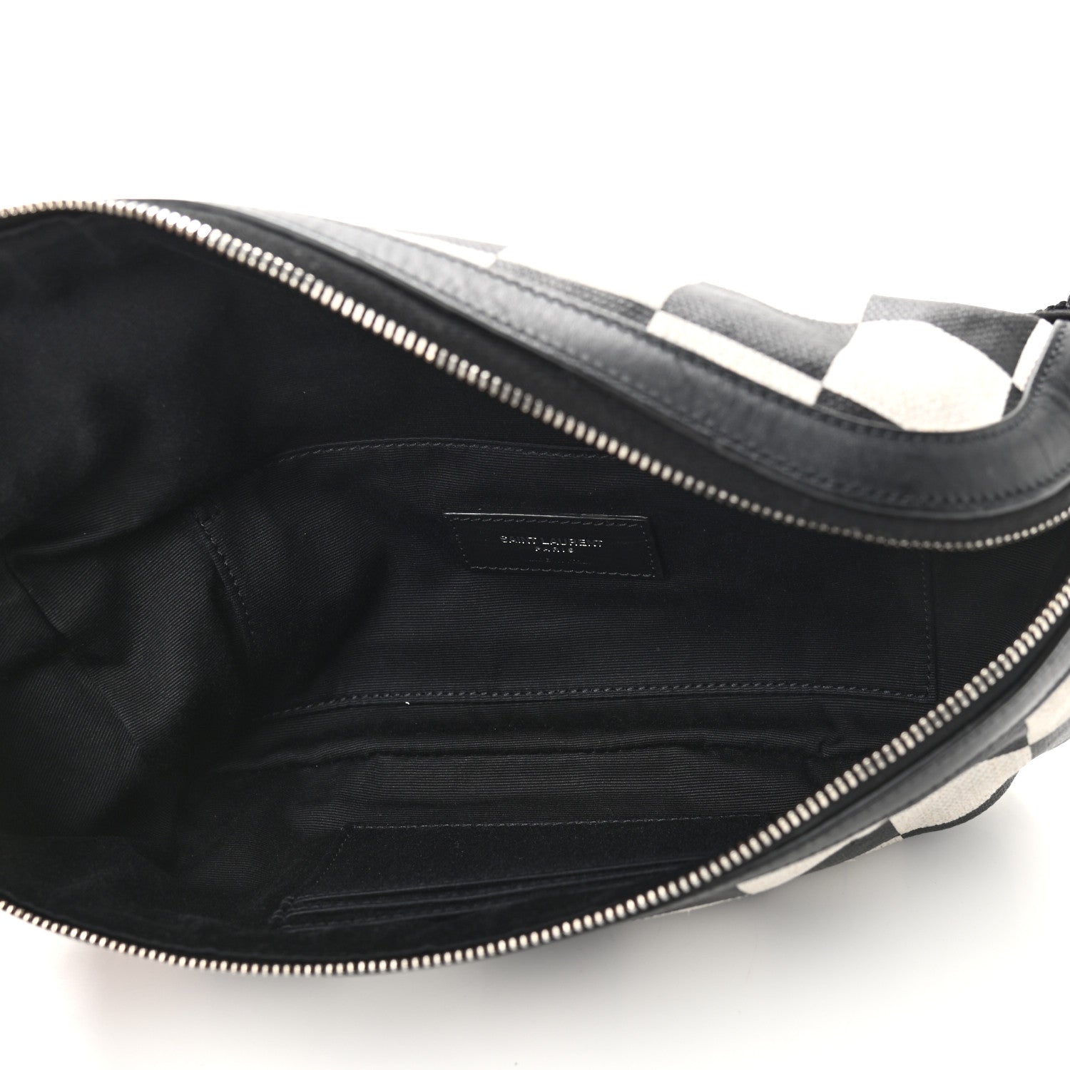 Saint Laurent Canvas Classic Belt Bag Black White 5 of 13