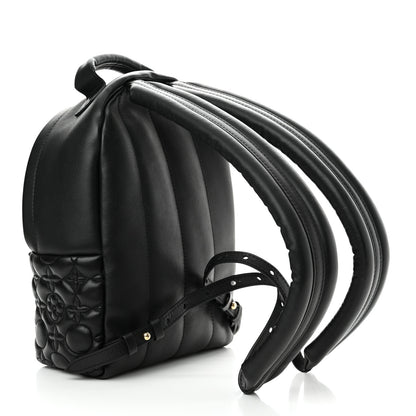 Louis Vuitton Lambskin Flower Quilted Palm Springs Backpack PM Black 3 of 11