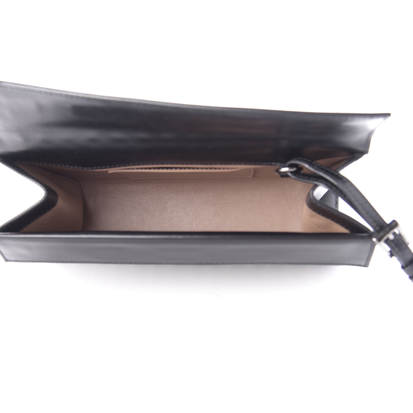 Calfskin Laser Cut Clutch Black White