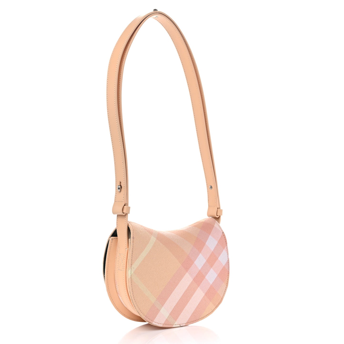 Jacquard Check Mini Rocking Horse Crossbody Peach