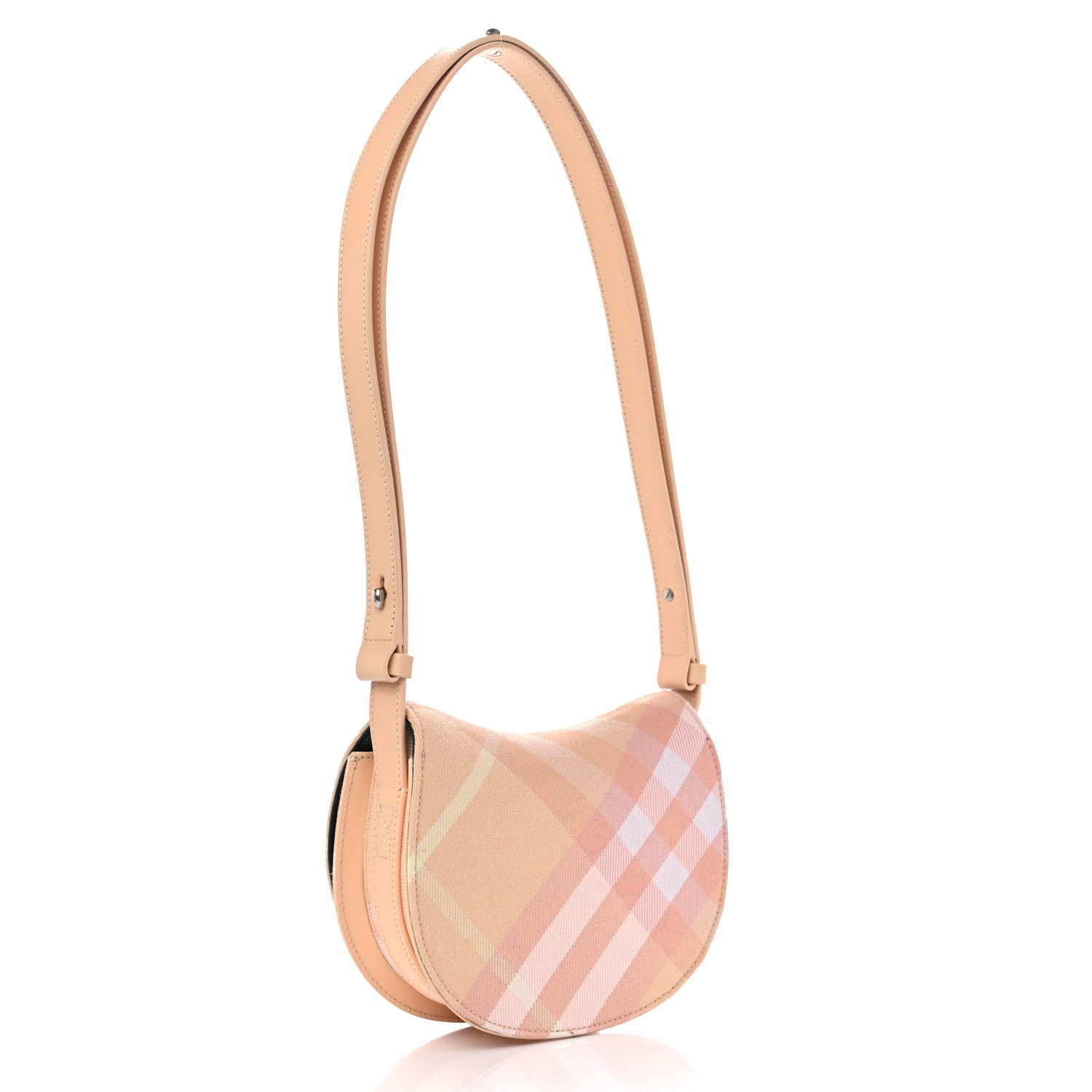 Burberry Jacquard Check Mini Rocking Horse Crossbody Peach 3 of 10