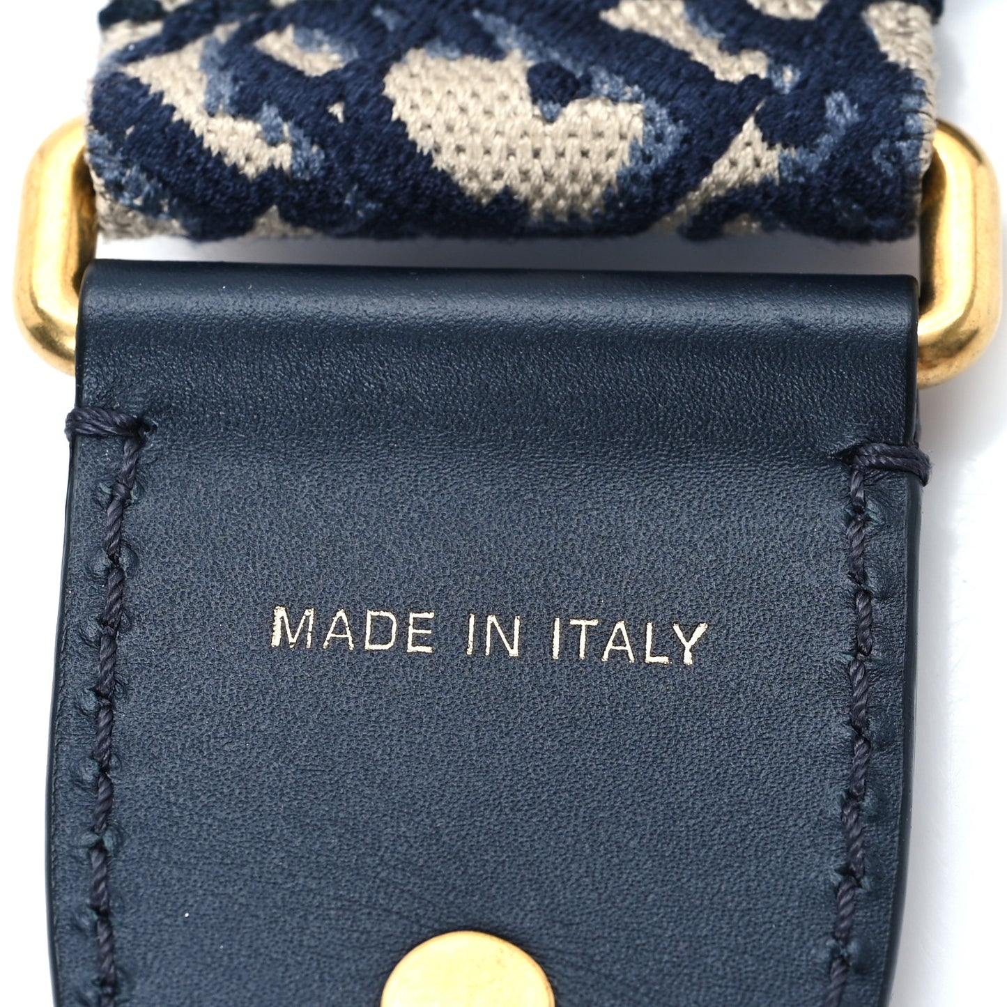 Oblique Studded Shoulder Strap Blue