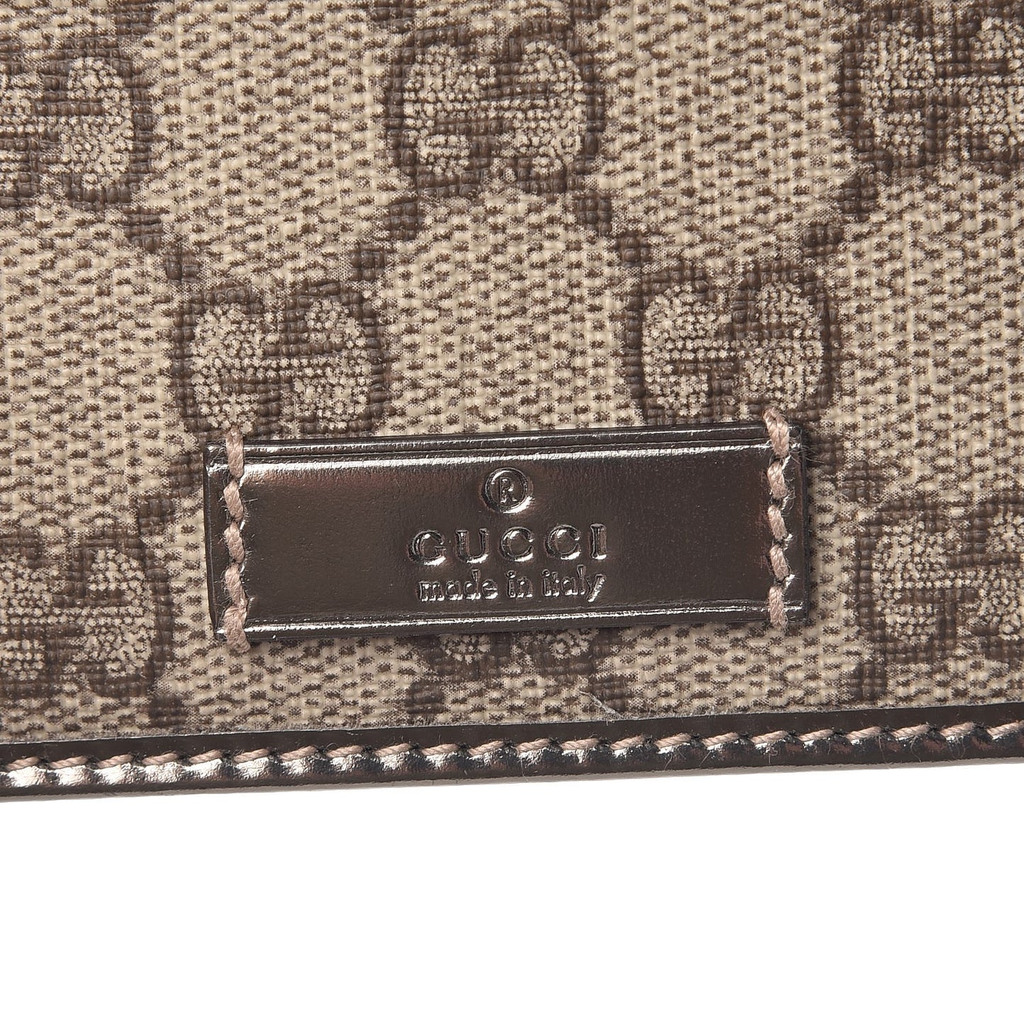 GG Plus Monogram Joy ID Card Wallet Gold