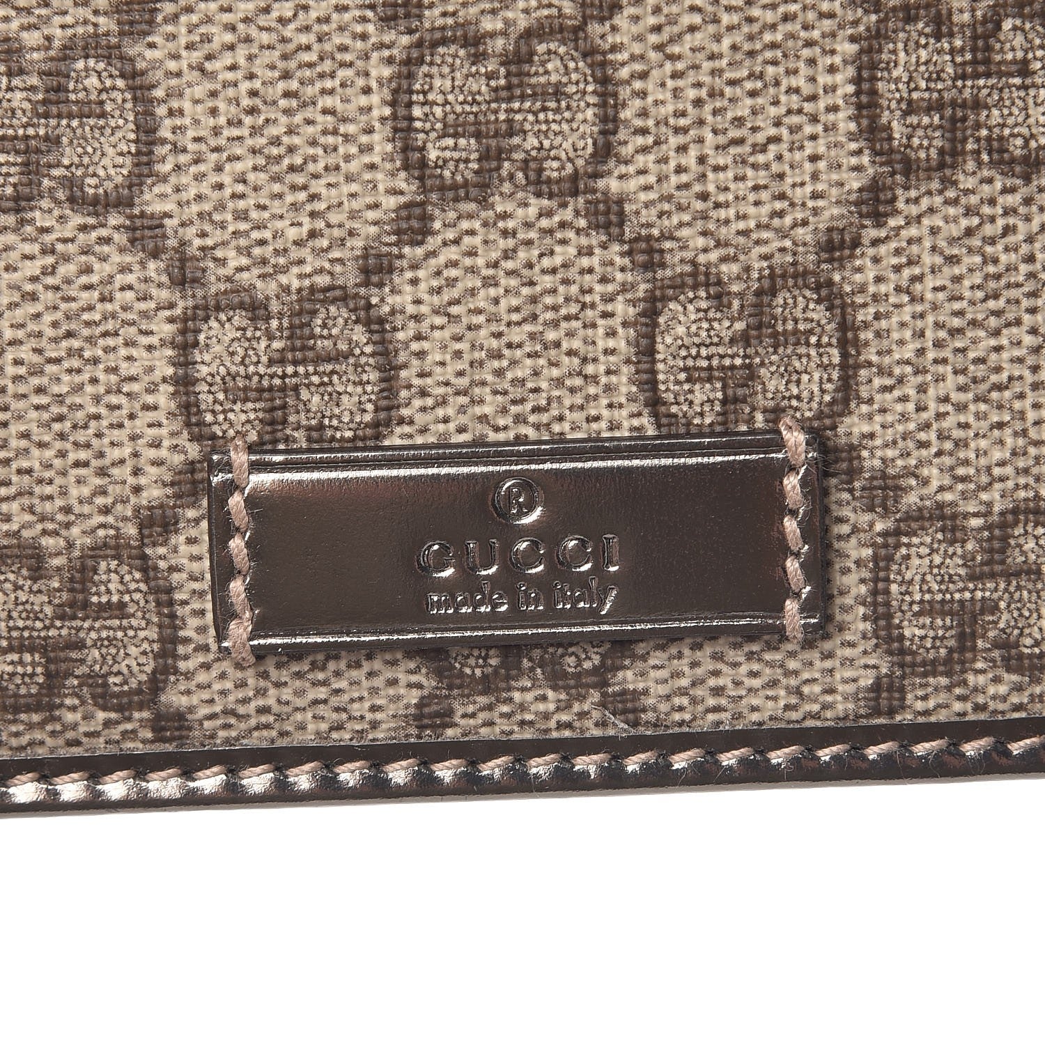 Gucci GG Plus Monogram Joy ID Card Wallet Gold 6 of 7