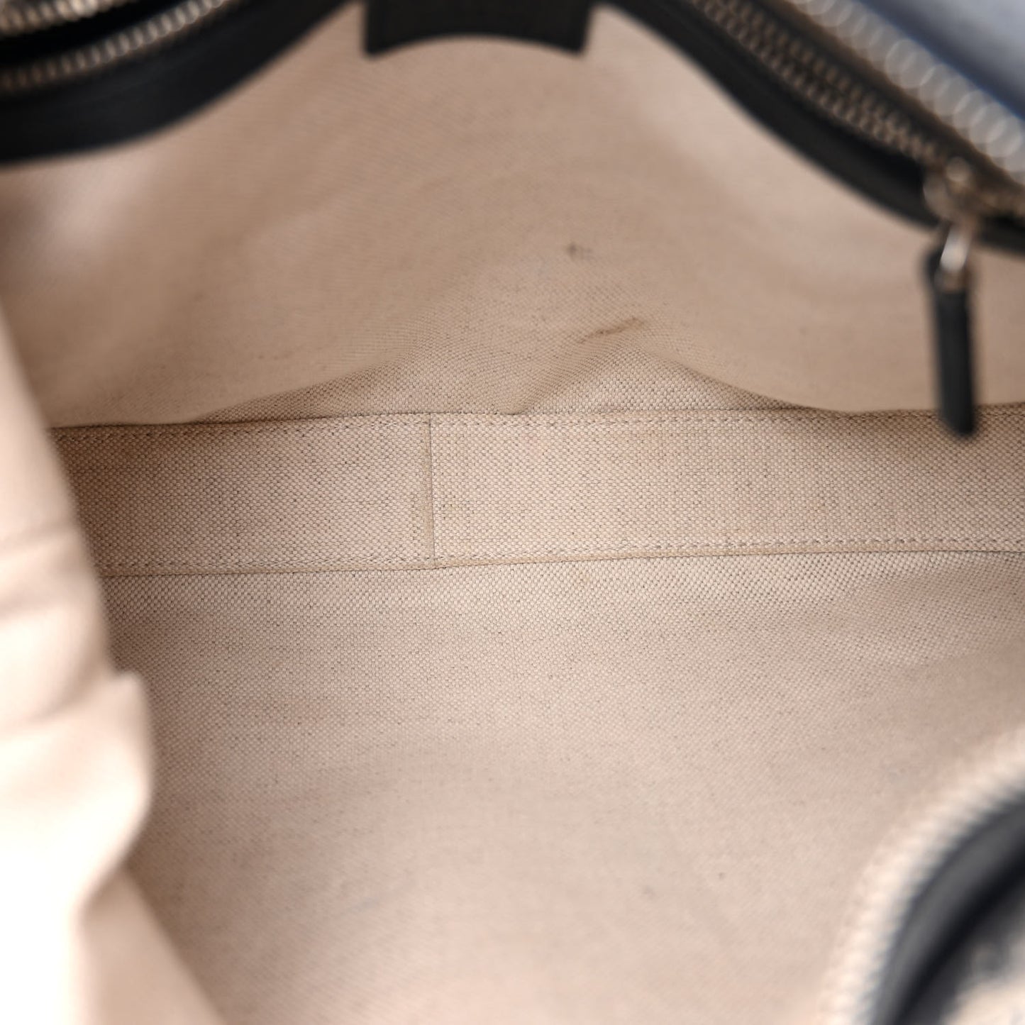 GG Supreme Monogram Textured Calfskin Web Large Attache Shoulder Bag Beige Blue