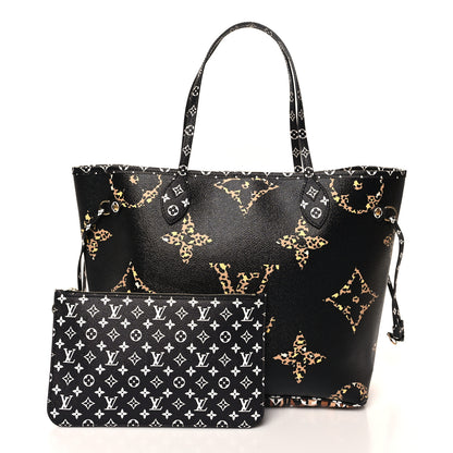 Louis Vuitton Monogram Giant Jungle Neverfull MM Black 3 of 14