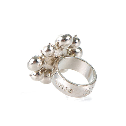 Chanel Crystal CC Ring 6.75 Silver 3 of 5