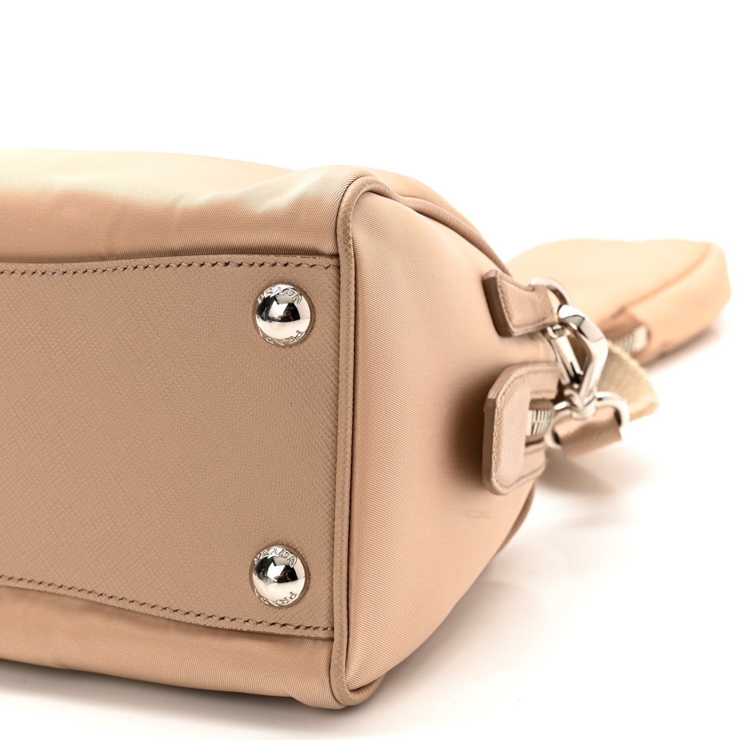 Tessuto Nylon Saffiano Re-Edition 2005 Top Handle Crossbody Bag Cammeo