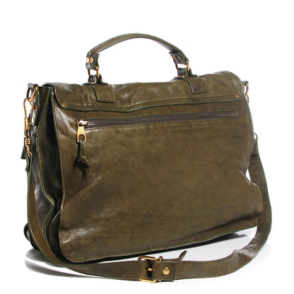 Proenza Schouler Lambskin Extra Large PS1 Satchel Military 3 of 10