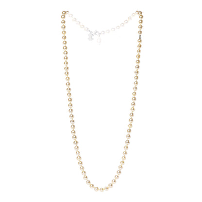 Chanel Pearl CC Long Necklace Light Gold 3 of 5