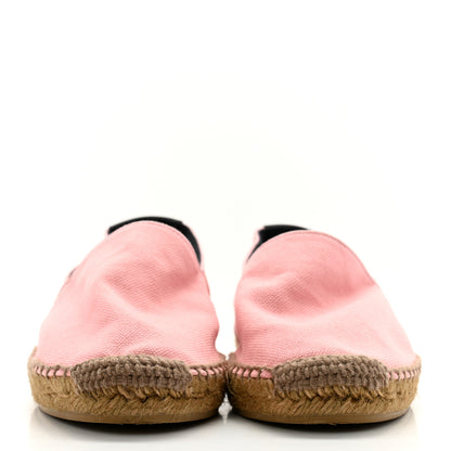 Saint Laurent Canvas Elba Light Logo Embroidered Espadrilles 37 Pink 2 of 12