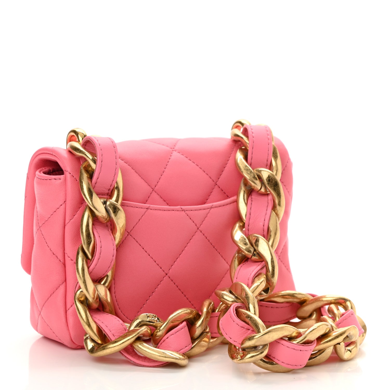 Chanel Lambskin Quilted Mini Funky Town Flap Pink 3 of 10