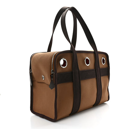 Hermes Polyamide Cotton Carrying Dog Bag Fauve Feu 3 of 13