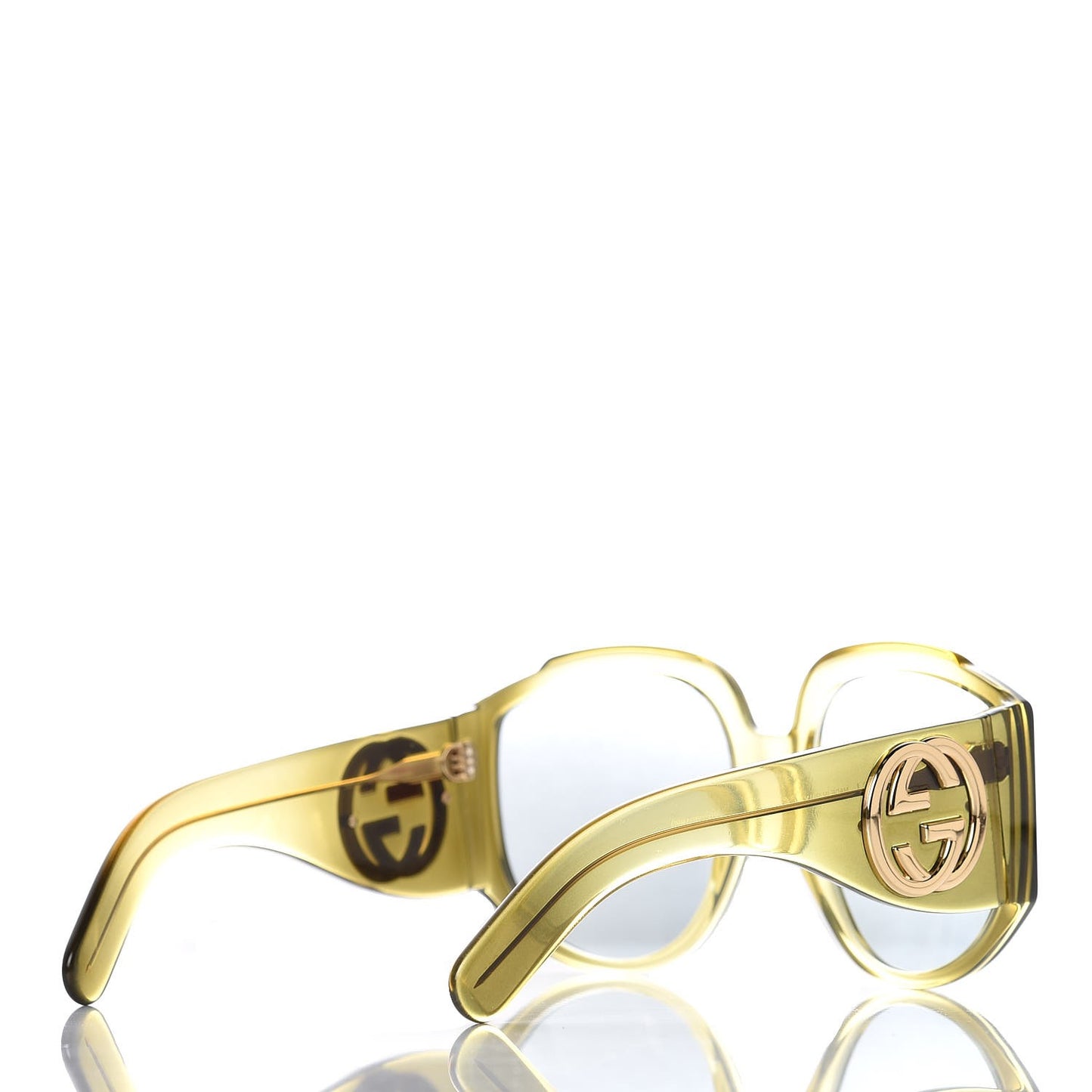 Acetate Oversized Interlocking G Sunglasses Yellow