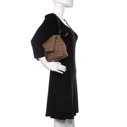 Fendi Zucchino Mama Baguette Dark Brown 2 of 9