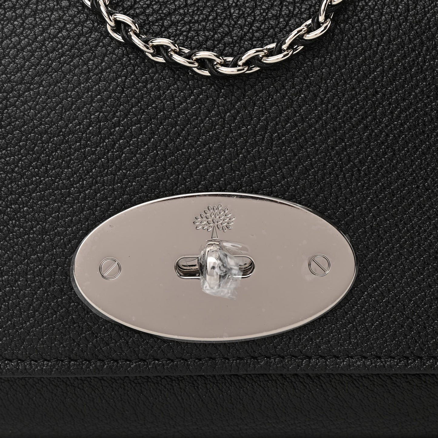 Glossy Goatskin Small Lily Flap Black