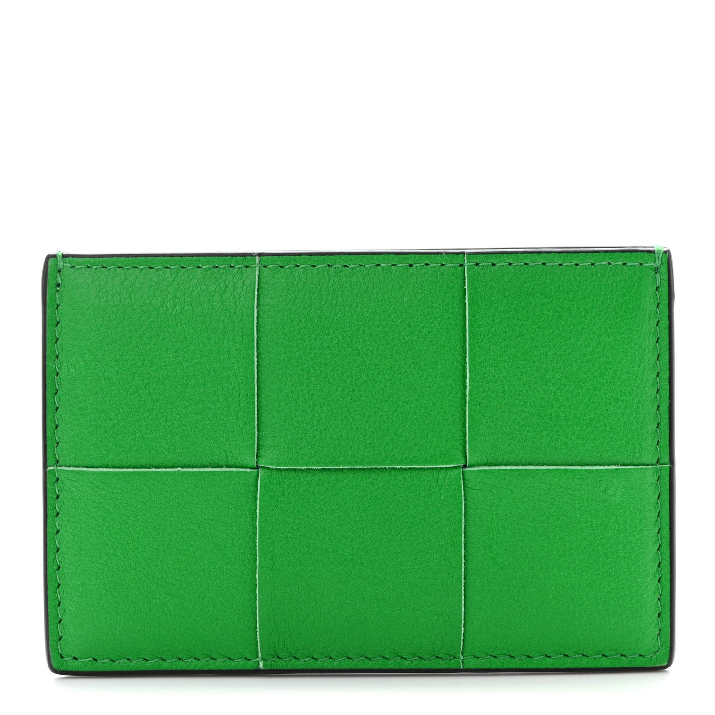 Nappa Intreccio Cassette Credit Card Holder Parakeet