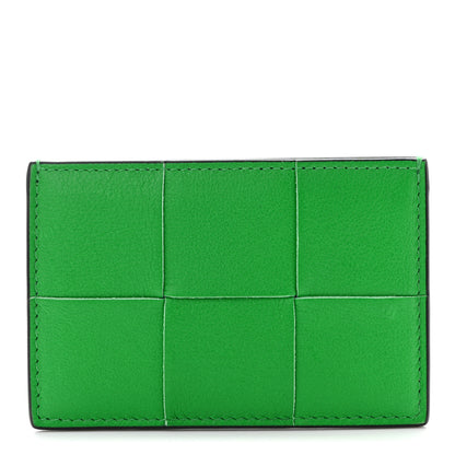 Bottega Veneta Nappa Intreccio Cassette Credit Card Holder Parakeet 1 of 7