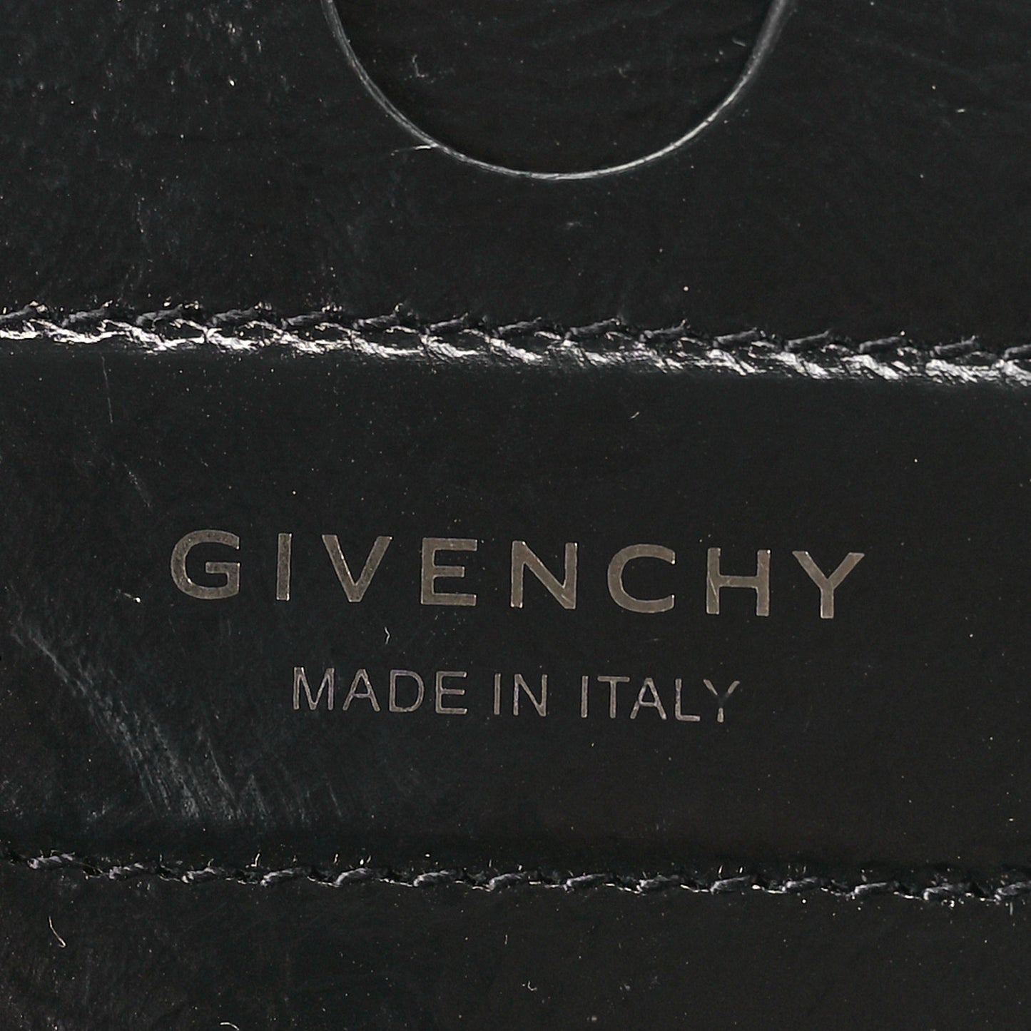 Creased Patent Calfskin Small ID Flap Black
