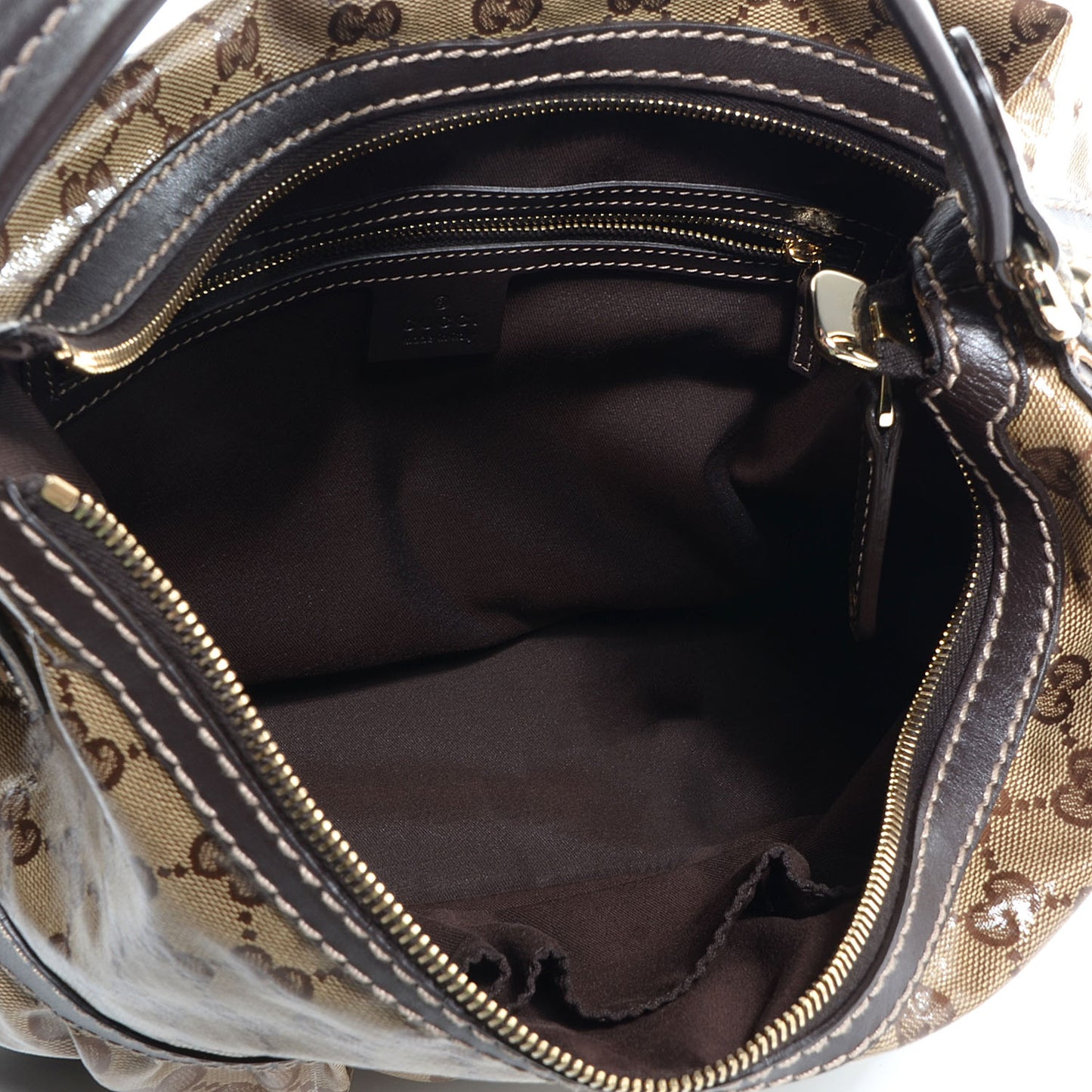 Crystal Monogram Mix Hobo Dark Brown