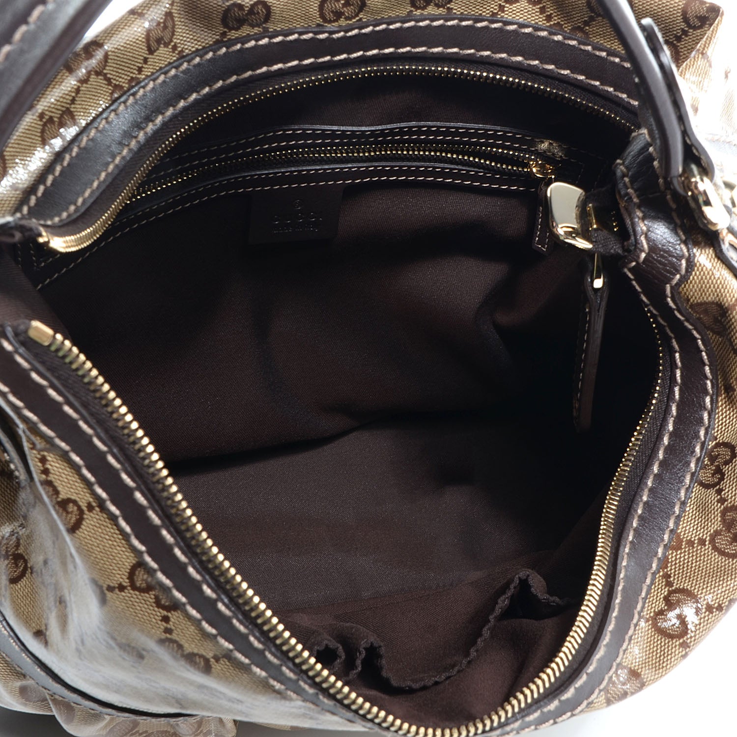 Gucci Crystal Monogram Mix Hobo Dark Brown 5 of 7