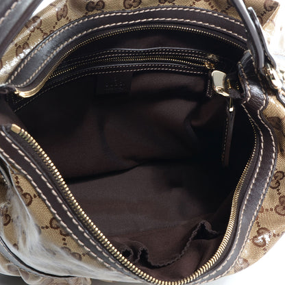 Gucci Crystal Monogram Mix Hobo Dark Brown 5 of 7