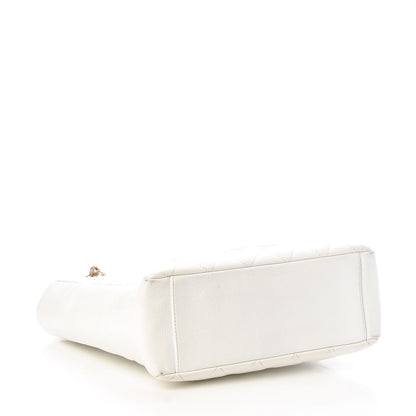 Chanel Caviar Quilted Petit Shopping Tote PST White 4 of 16