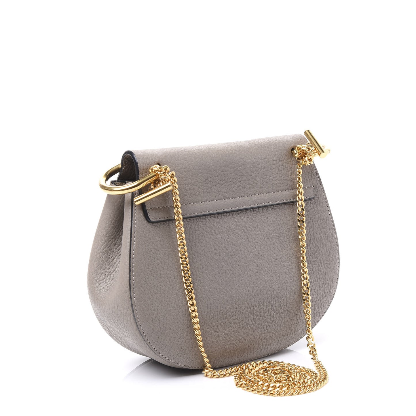 Grained Lambskin Mini Drew Shoulder Bag Motty Grey