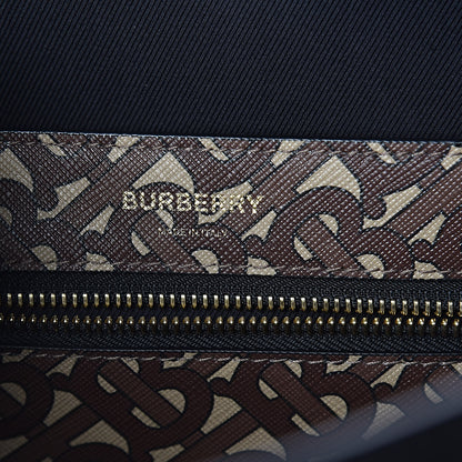 Burberry E-Canvas Monogram Stripe Book Tote Bridle Brown 6 of 11