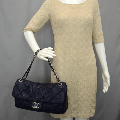Chanel Calfskin Ultra Stitch Oversize Flap Navy 2 of 10