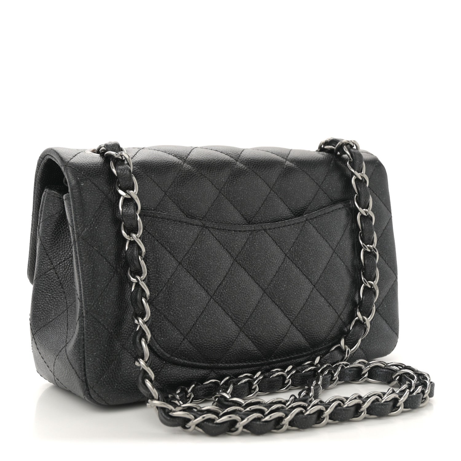Chanel Iridescent Caviar Quilted Mini Rectangular Flap Black 3 of 10