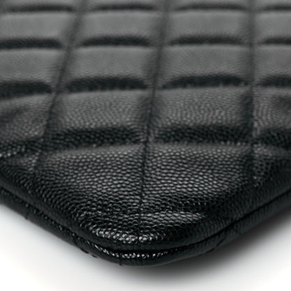 Chanel Caviar Quilted Medium Cosmetic Case Black 9 of 10