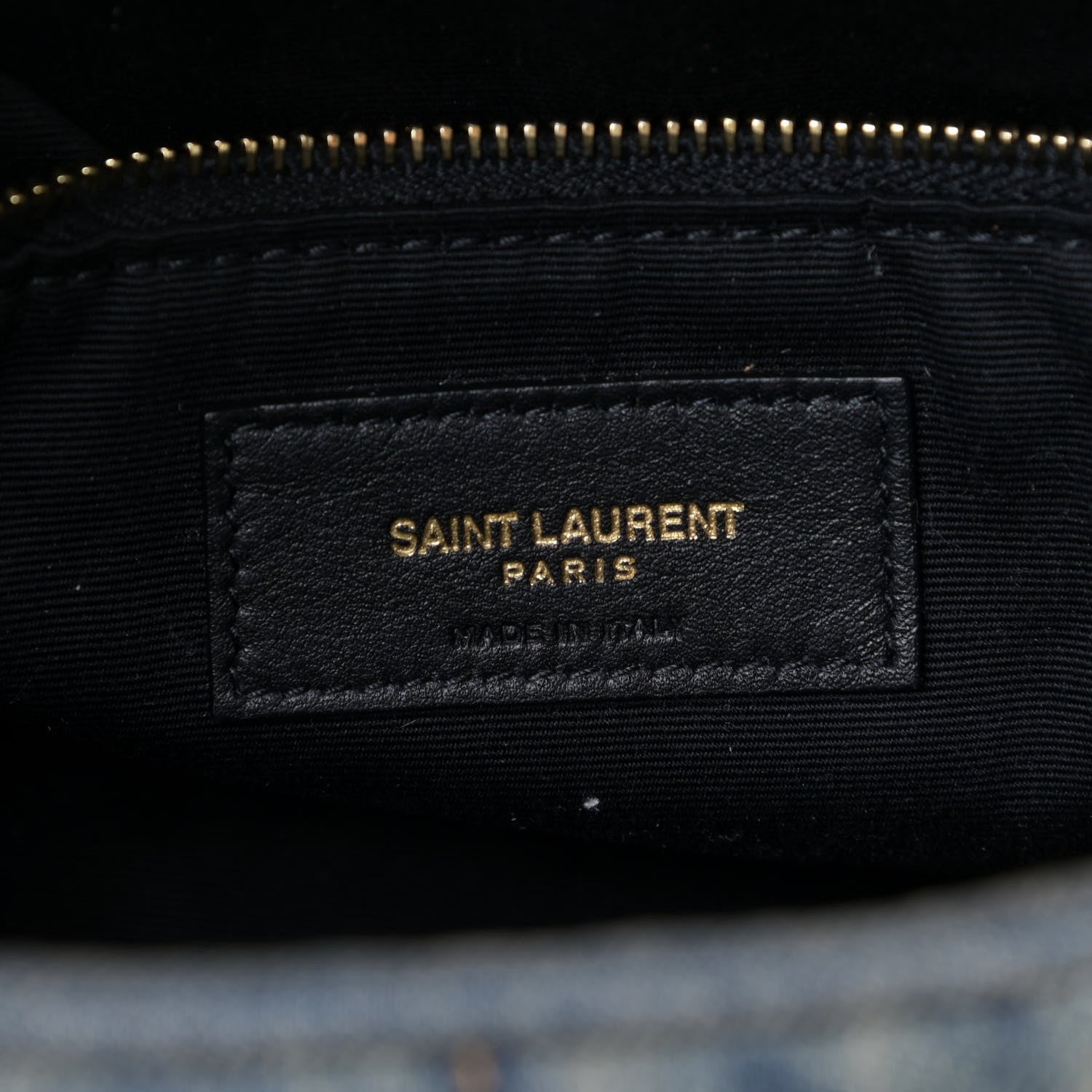 Saint Laurent Denim Quilted Toy Loulou Puffer Monogram Chain Satchel Rodeo Blue 9 of 11