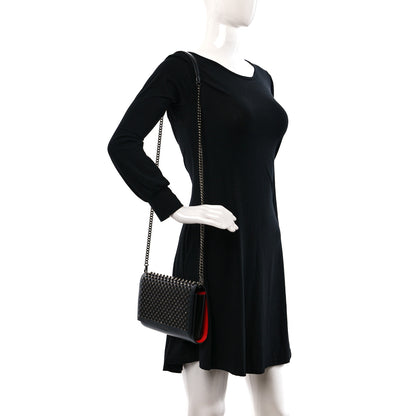 Christian Louboutin Calfskin Patent Spikes Paloma Clutch Black 2 of 11