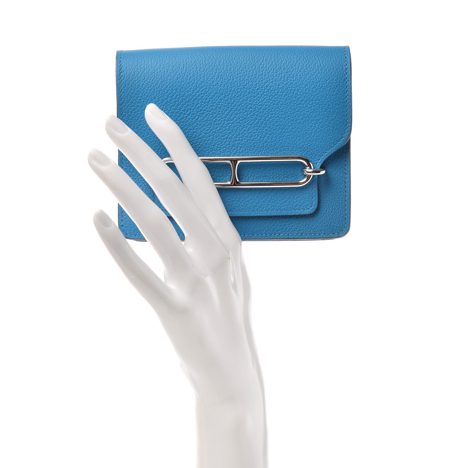Hermes Evercolor Verso Roulis Slim Wallet Bleu Frida Rose Mexico 2 of 8