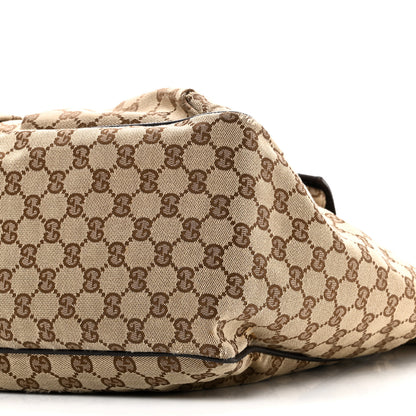 Gucci GG Monogram Medium Web Handle Double Pocket Tote Brown 10 of 10