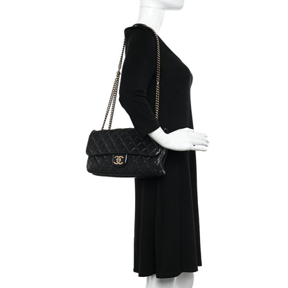 Chanel Calfskin Quilted Medium CC Crown Flap Black 2 of 16