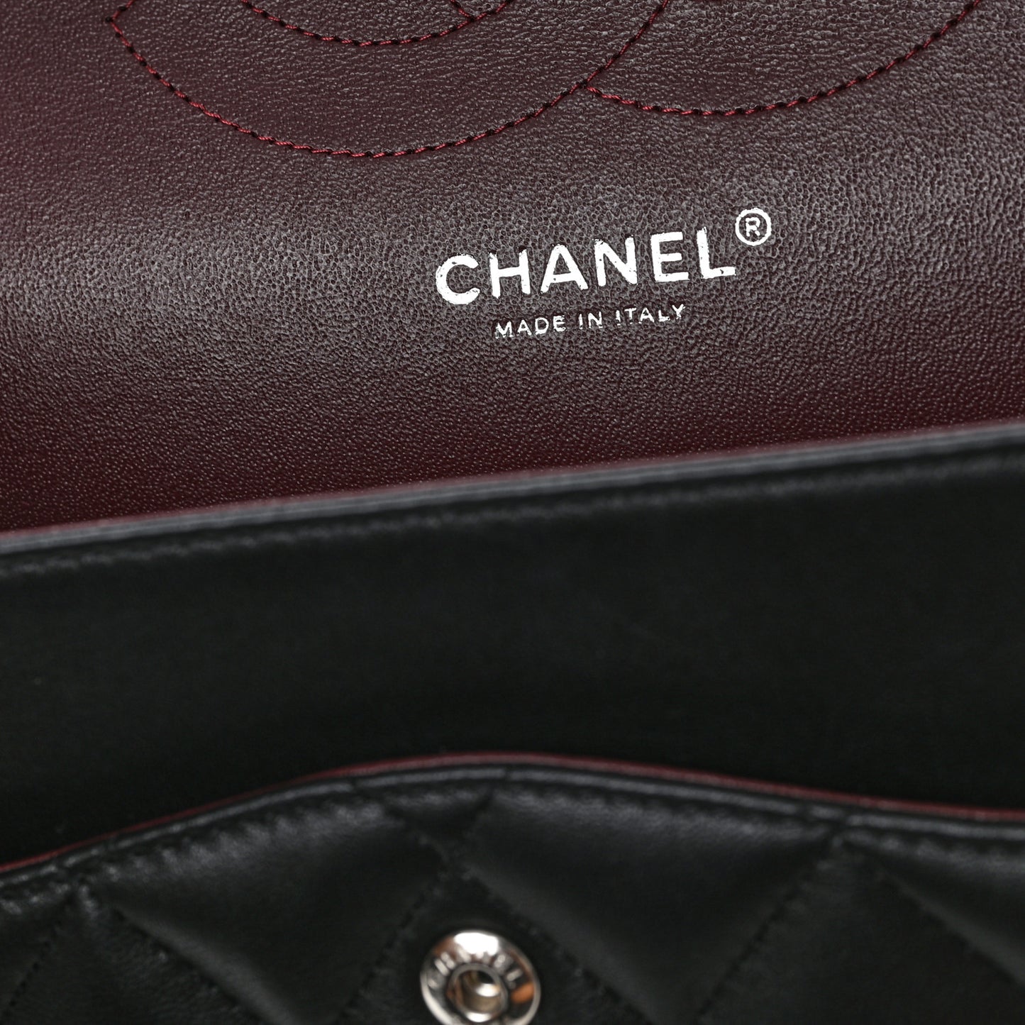 Lambskin Quilted Jumbo Double Flap Black