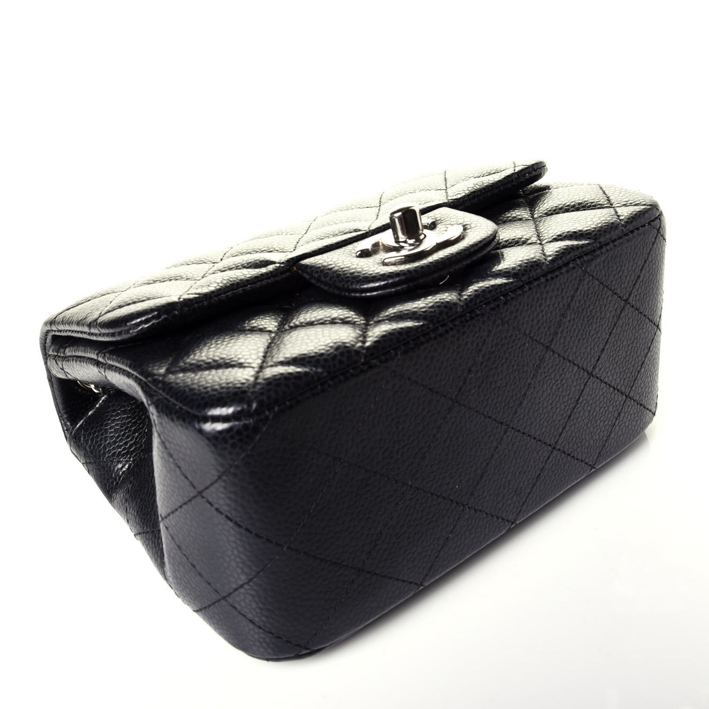 Caviar Quilted Mini Square Flap Black