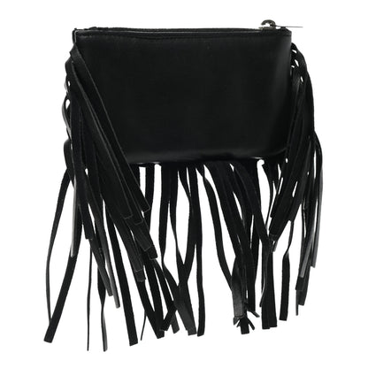 Saint Laurent Calfskin Monogram Small Fringe Key Pouch Black 3 of 7