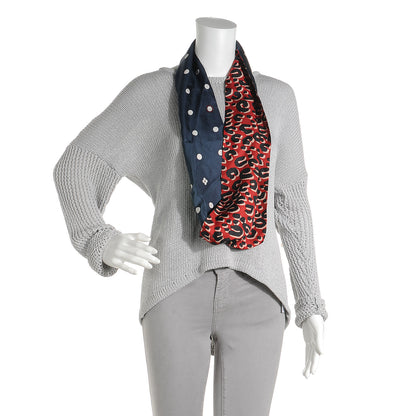 Louis Vuitton Silk Leopard Snood Scarf Red 2 of 5